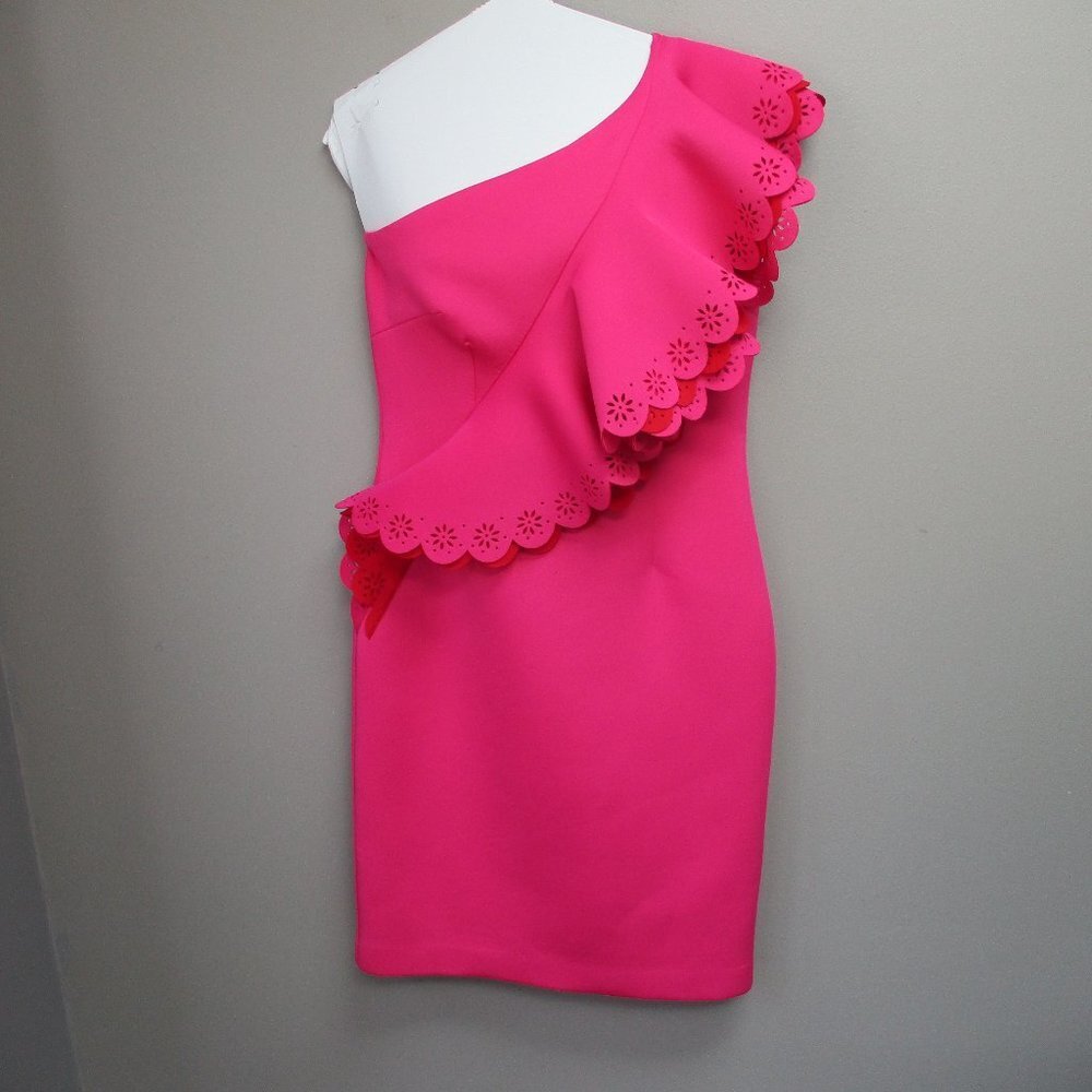 Nero by Jatin Varma Sheath Ruffle Dress Sz 12